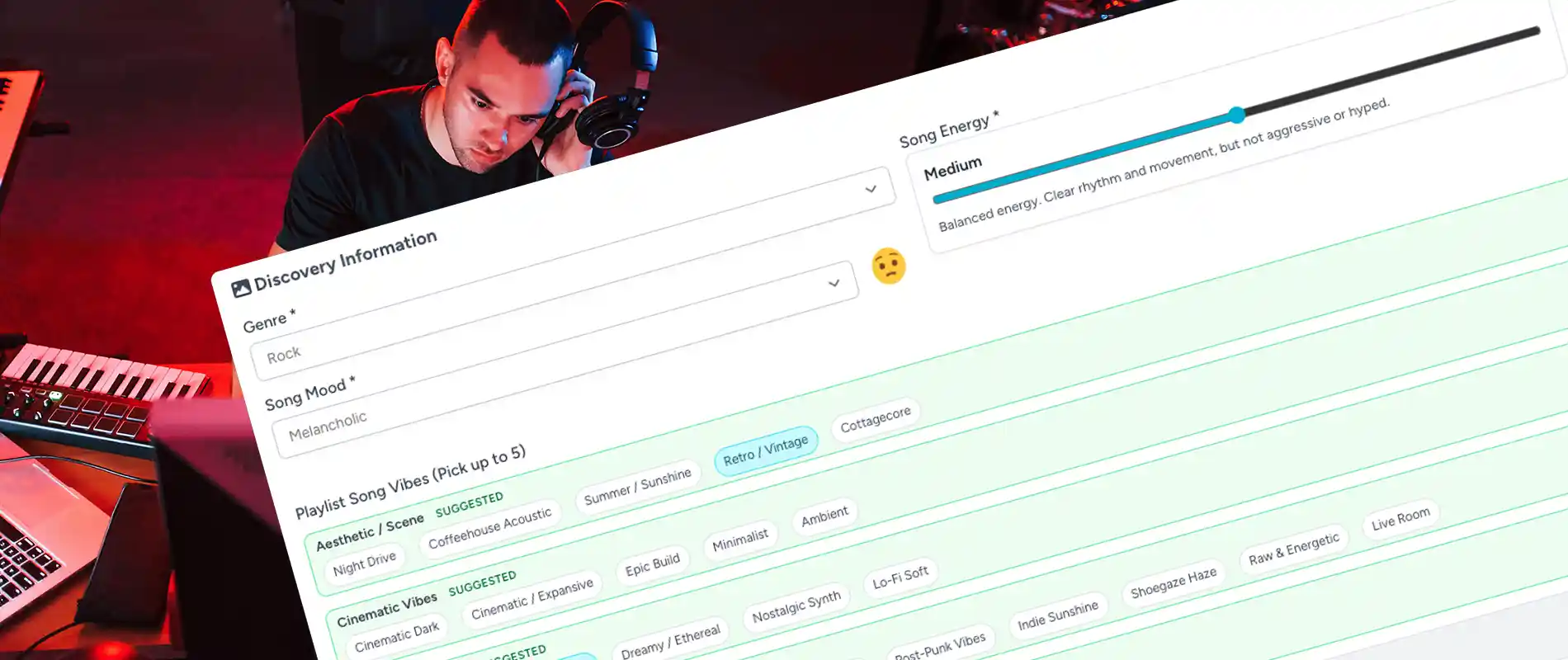Setting Up Your Song's Energy, Mood & Vibes on SongTakes