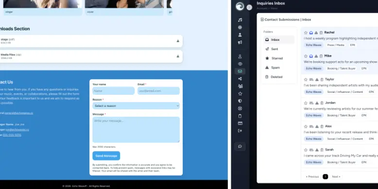 EPK contact forms