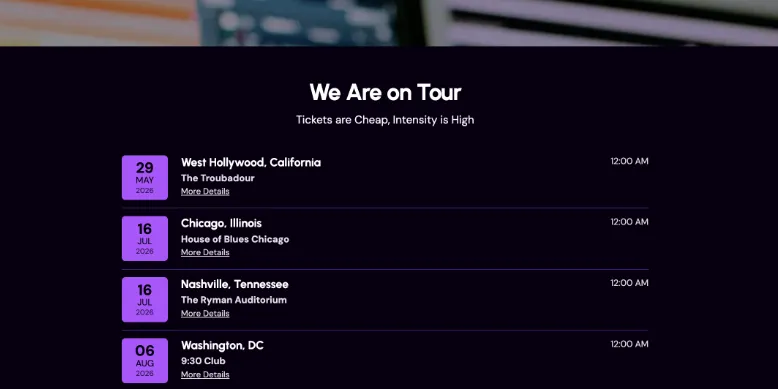 Tour pages