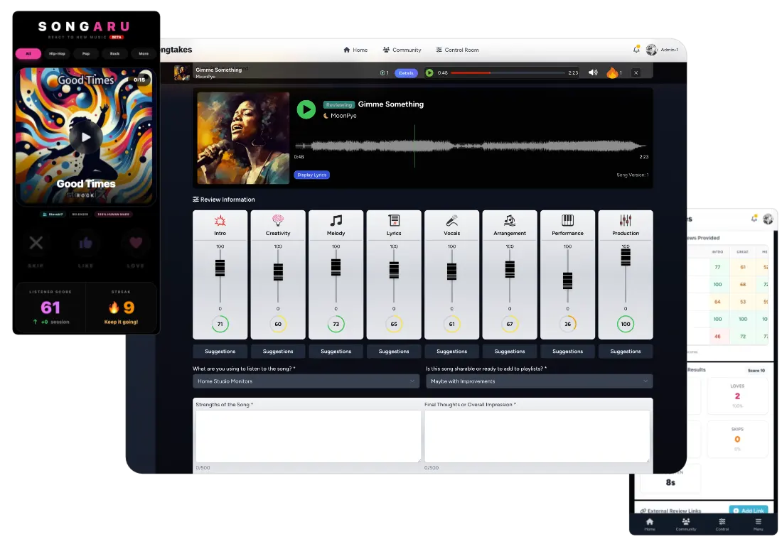 Band website builder for musicians