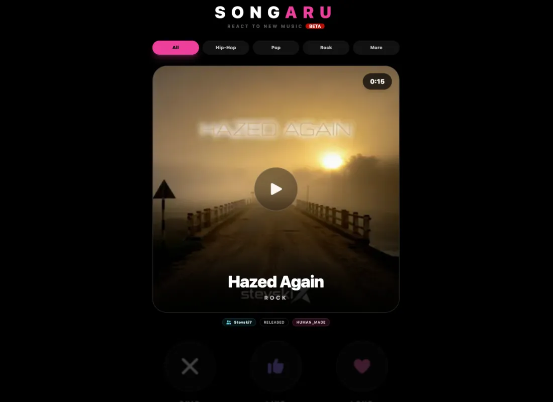 SongTakes website builder preview
